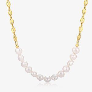 Smiling Face Design Fresh Water Pearl Necklace